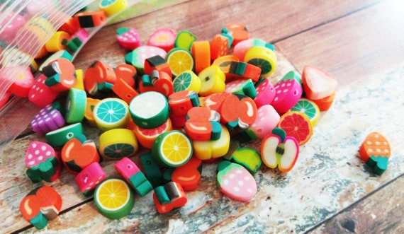 Wholesale Handmade Polymer Clay Fruit Theme Beads 