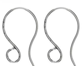 Sterling Ohrdrähte Sterling Silber Gehämmert Ohrdrähte Ohrring Drähte Zubehör Haken Ohrdrähte Silber Ohrdrähte 1 Paar VORBESTELLUNG