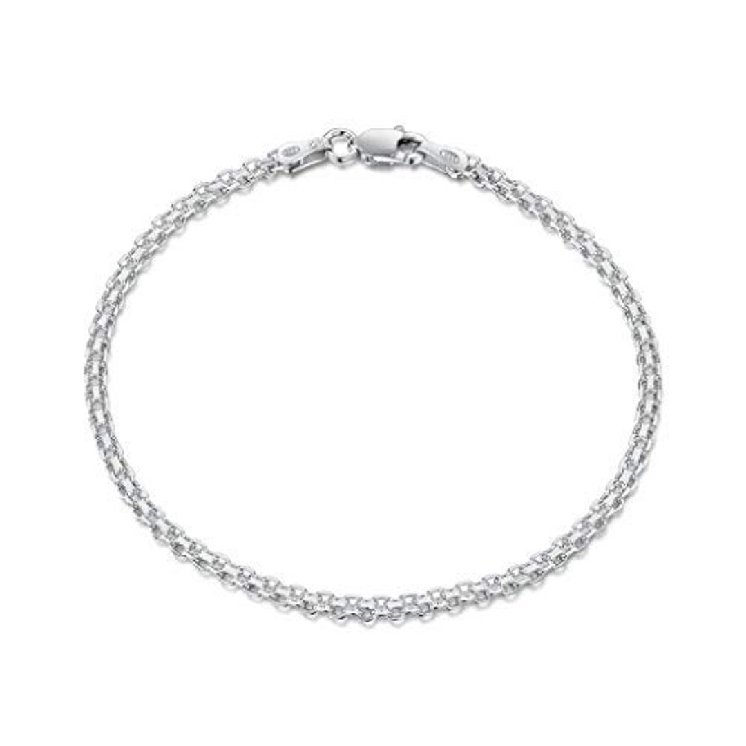 Sterling Bracelet Chain Bismark Chain Bracelet Silver Bracelet Blank ...