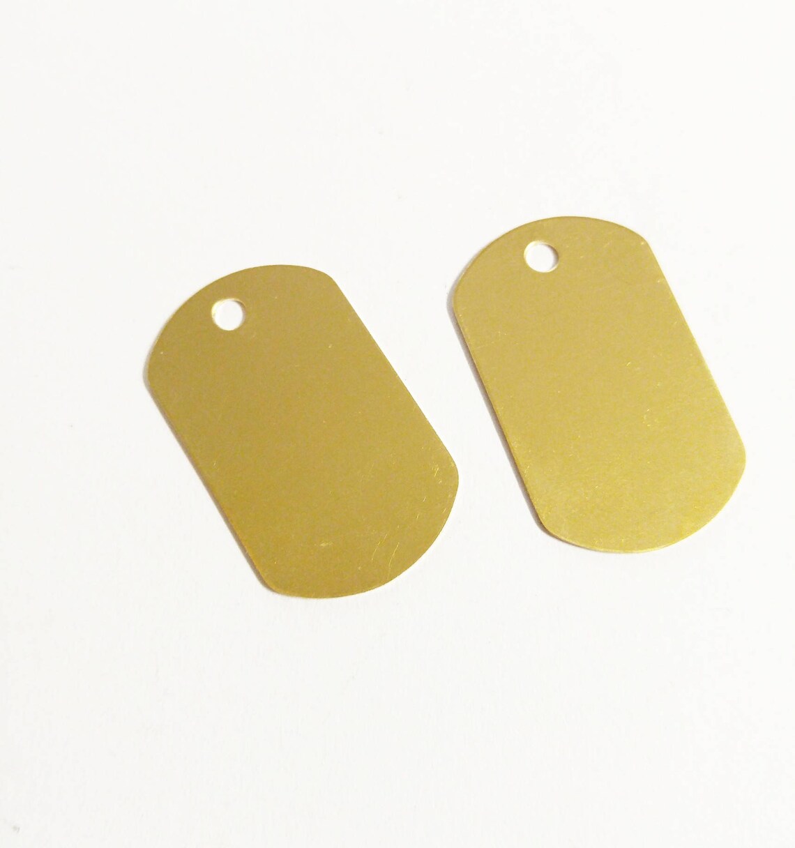 Metal Stamping Blanks Dog Tag Blanks Gold Dog Tags Brass Etsy