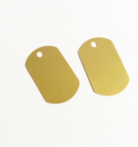 Metal Stamping Blanks Dog Tag Blanks Gold Dog Tags Brass Blanks Gold Blank  Charms 24 Gauge 1.25 Stamping Blanks Brass Dog Tags 4 pieces