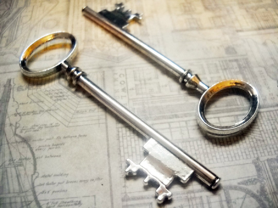 Bulk Skeleton Keys Big Keys Antiqued Silver 80mm Large Keys Wholesale ...