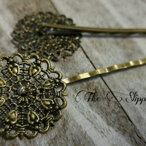 Bobby Pin Blanks Pin Settings Bronze Bobby Pins Hair Pins Hair Pin Blanks Blank Bobby Pins Hair Accessories 5 pieces
