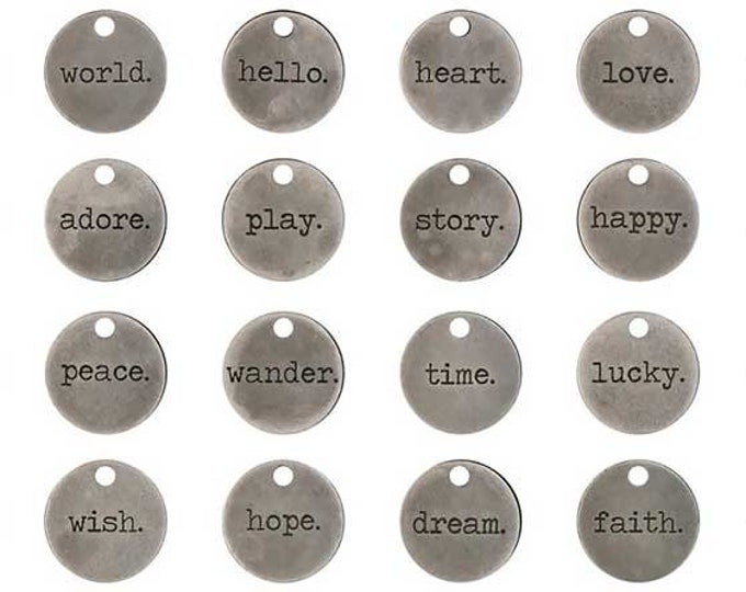 Word Charms Quote Charms Word Pendants Inspirational Charms Etsy