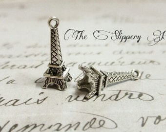 Eiffel Tower Charms Paris Charms Silver Eiffel Tower France Charms Travel Charms Europe Charms Silver Charms Wholesale Charms 10 pieces