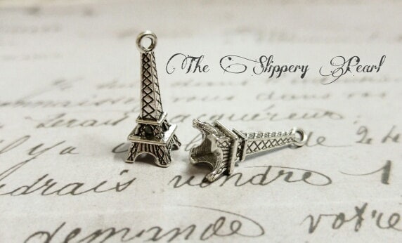 Eiffel Tower Charms Paris Charms Silver Eiffel Tower France Charms Tr…