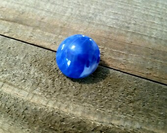 Snap Chunk Button Blue Swirl Chunk Snap 18mm Chunk