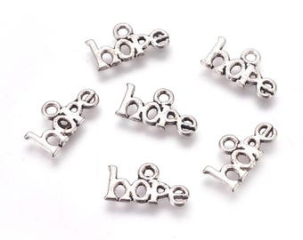 Hope Charms Word Charms Hope Word Charms Quote Charms Inspirational Jewelry Making 10pcs