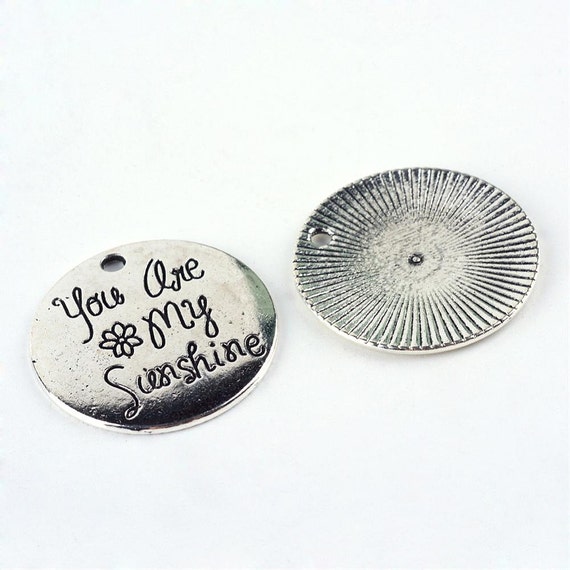 Spanish Quote Pendant Connector Antiqued Silver Link Charm VALUE WHAT YOU HAVE