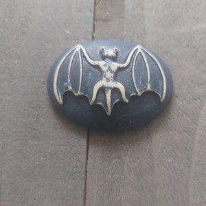 Halloweenowy kaboszon 30×40 Owalny kaboszon z płaskim tyłem Nietoperz Cameo Cabochon Duży owalny nietoperz z płaskim tyłem