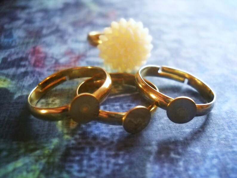 Ring Blanks Ring Bases Blank Rings Gold Ring Blank Brass Ring Etsy