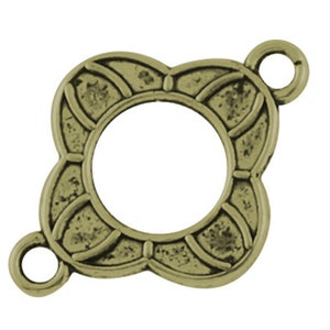Flower Connector Charms Antiqued Bronze Flower Charms Open Flower Links Connector Links Bronze Flower Links 10pcs