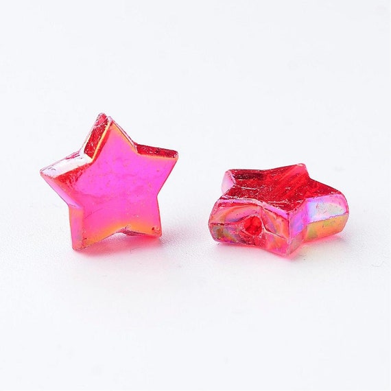 Couleur rose pentagramme Pendentif pompon en bois en forme d'étoile de style nordique, perles