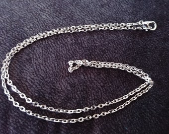 Silver Cable Chain Necklace Alloy Chain Necklace Silver Necklace Chain Necklace Making 18 Inch Chain Silver Chain Wholesale Chain