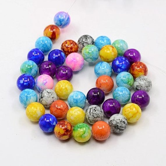 Glass Beads Assorted Glass Beads Assorted Beads 8mm Beads 8mm