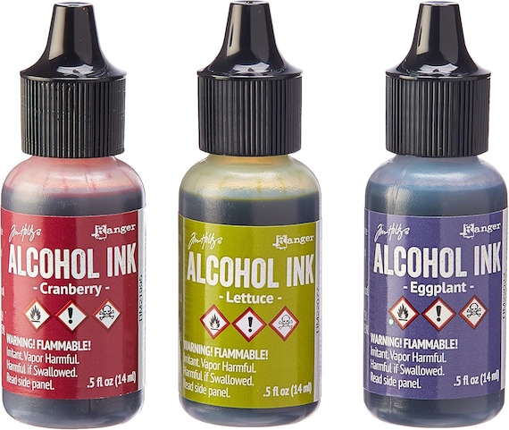 Alcohol Inks Tim Holtz Farmers Garden For Jewelry, Card Making, Scrapbooking 3 pack Eggplant Lettuce Cranberry PREORDER