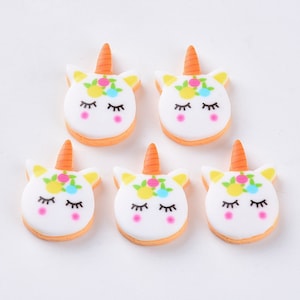 Einhorn Cabochon Einhorn Cookie Cabochons Märchen Zubehör Cabochons Cabochons Cabochons 4stk