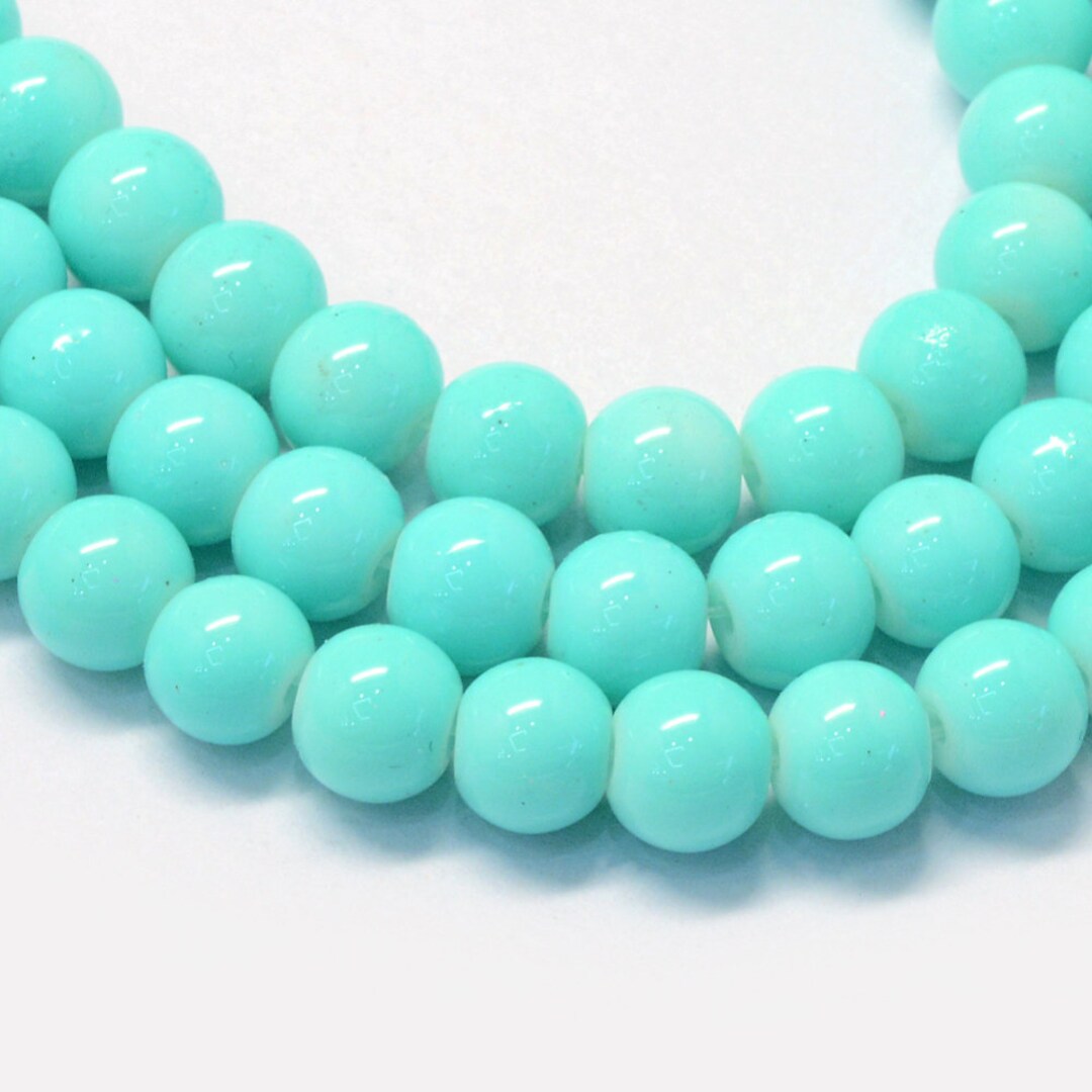 BULK Beads Light Blue Beads Glass Beads 8mm Beads 8mm Glass Beads