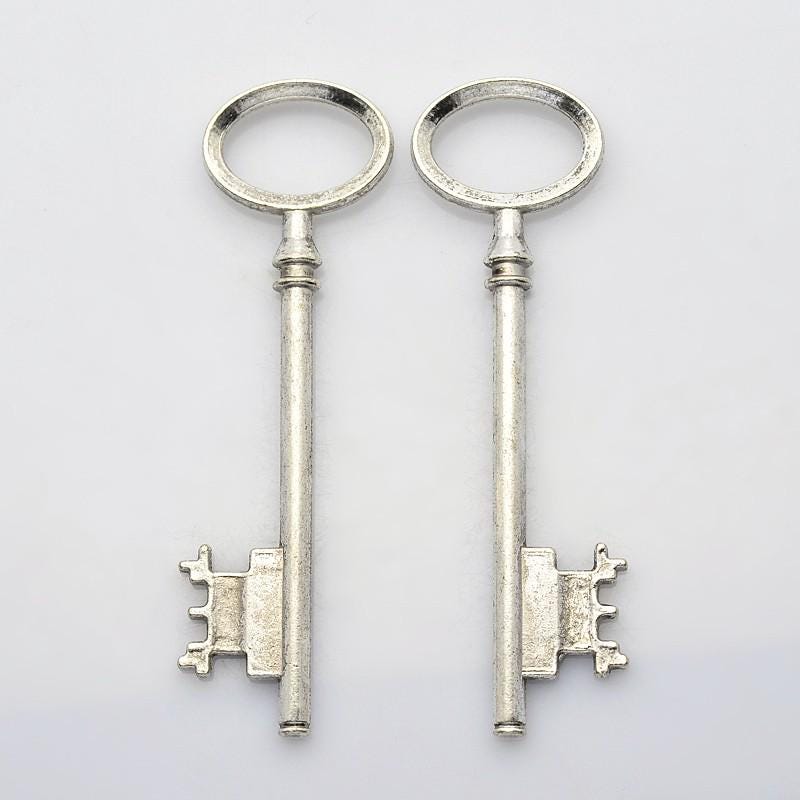 Bulk Skeleton Keys Big Keys Antiqued Silver 80mm Large Keys Wholesale ...