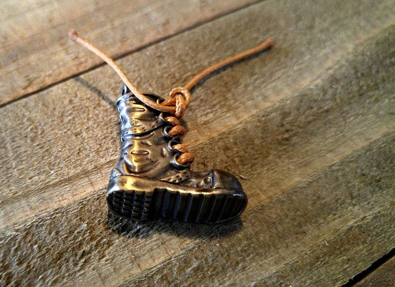 Boot Charm Antiqued Bronze Boot Pendant Hiking Boot Charm Etsy