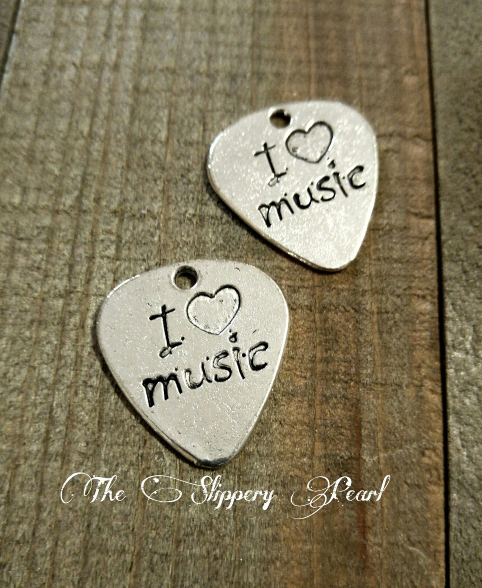 Guitar Pick Charm Guitar Pick Pendants Word Charms Quote Etsy