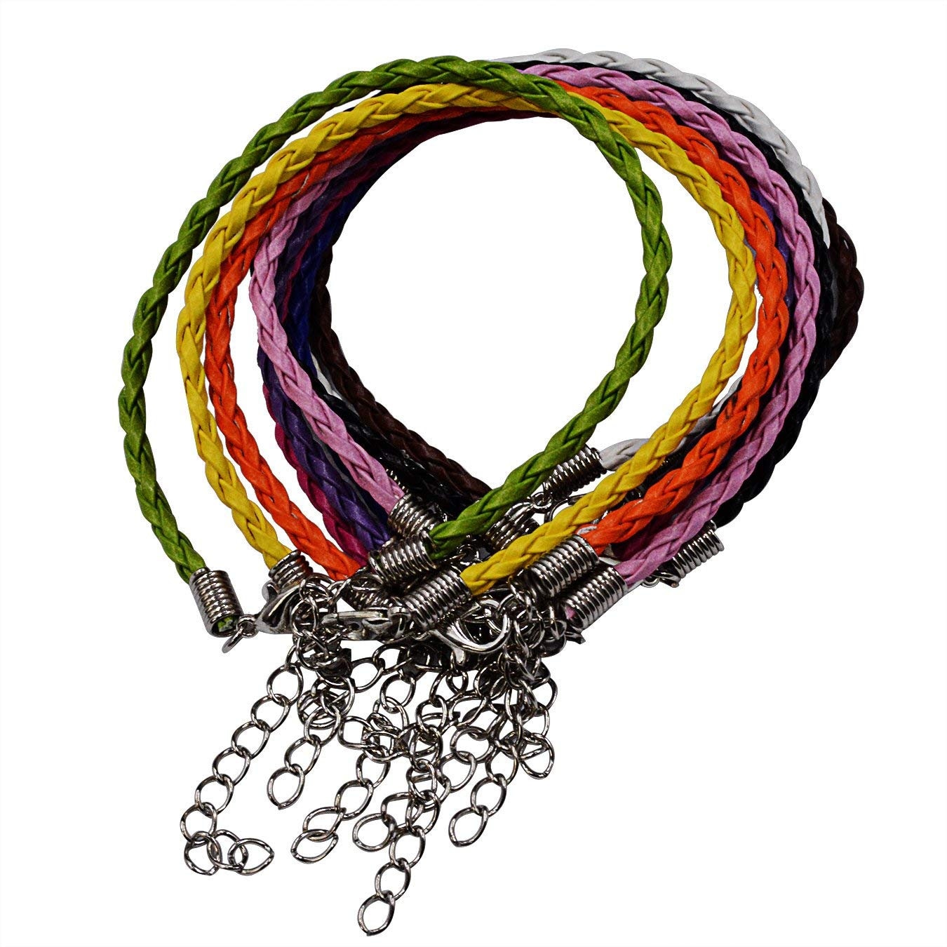 Wholesale Bracelets Faux Leather Bracelet Blanks Assorted Bracelets Braided  Leather Bracelet Cords BULK Bracelets 50pcs