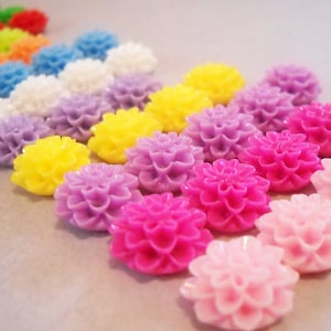 Blumen Cabochons Blumen Cabochons Blumen Cabochons Mum Cabochons Chrysantheme Cabochons Blumen Cabochons Verschiedene Blumen Cabochons 10tlg