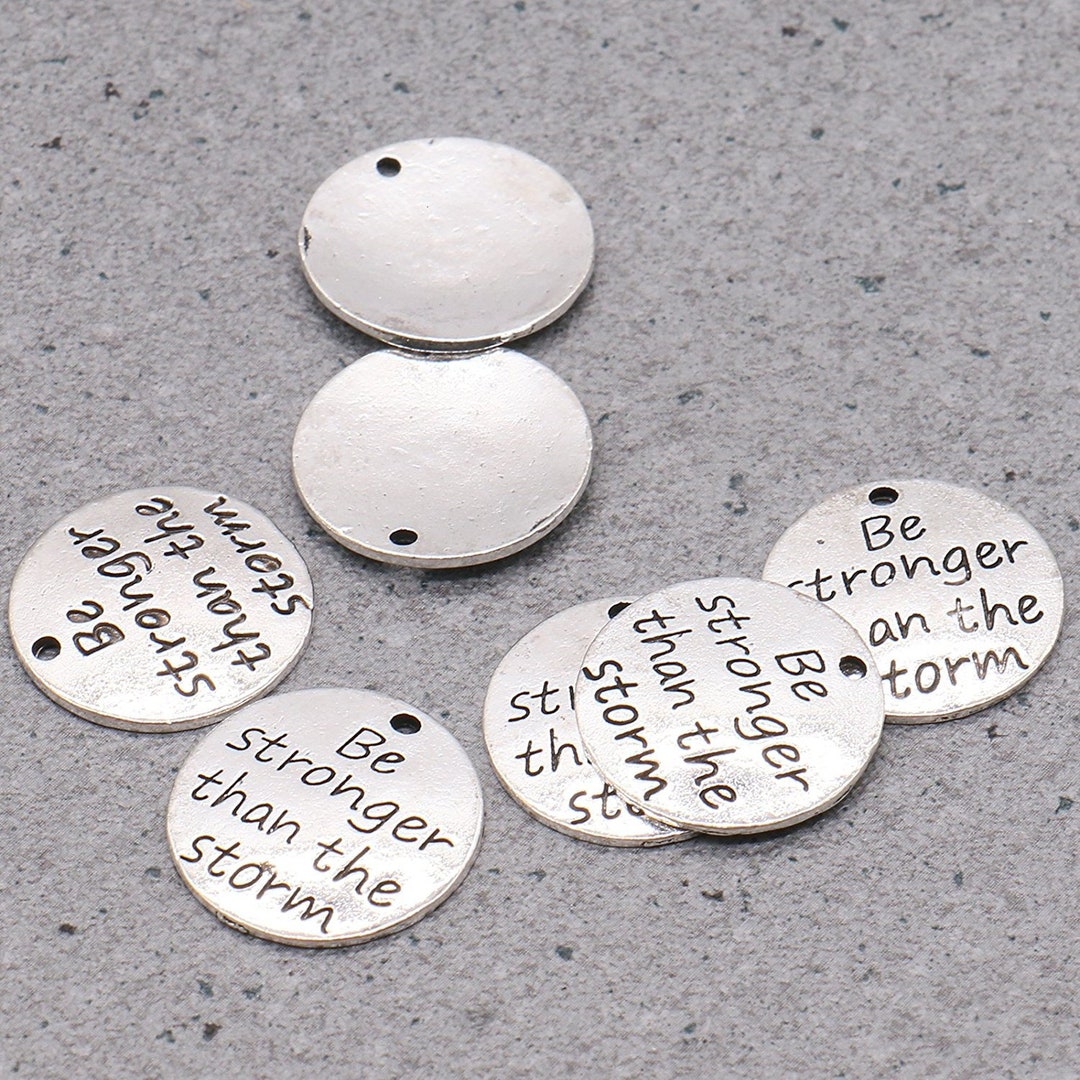 Inspirational Charms Word Charms Quote Charms Silver Word Etsy