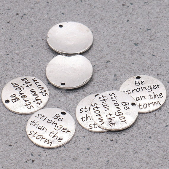 Inspirational Charms Word Charms Quote Charms Silver Word Etsy