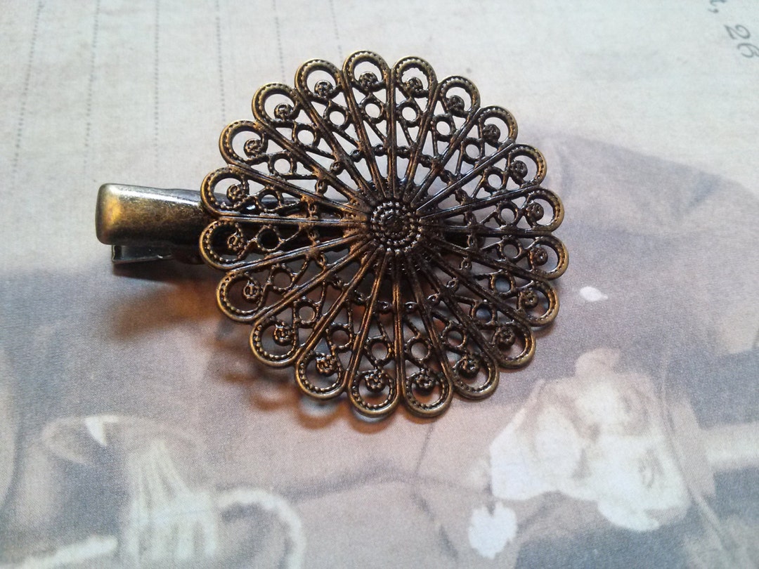 Alligator Clips Hair Blanks Clip Blanks Bronze Hair Clips Bronze