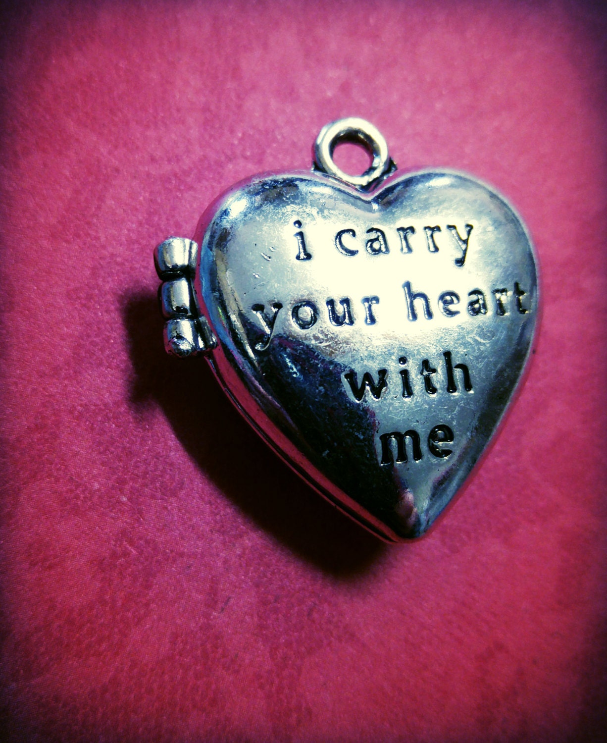 Locket Pendant Photo Locket Quote Locket Heart Locket I Carry Etsy