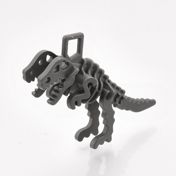 Dinosaur Bones Pendant Matte Black Gunmetal Dinosaur Pendant Dinosaur Charm T-Rex Pendant Dinosaur Charm 33mm PREORDER