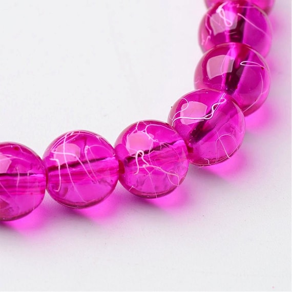 50pcs 8mm Candy Color Glass Crystal Beads Double Colored Beads for