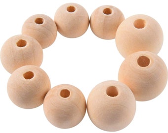 Natural Wood Beads Round Wood Beads Wooden Beads Bulk Beads Wholesale Beads Assorted Beads 10mm Beads 12mm Beads 14mm Beads Brown Beads 300