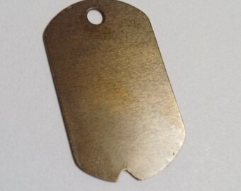 Metal Stamping Blank Dog Tag Blank Vintaj Blank Bronze Dog Tag Brass Blank Pendant Vintaj Pendant Made in USA 25 Gauge Blank