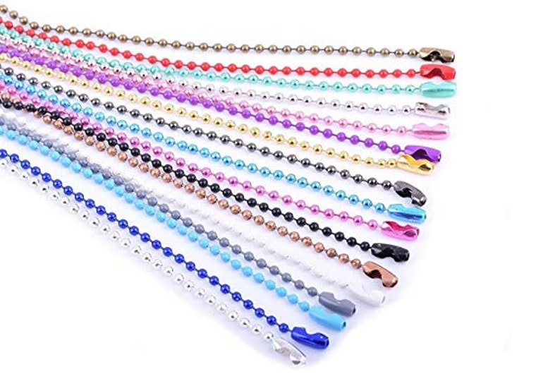 Colored Ball Chains Assorted Chains Bead Chains Wholesale Etsy