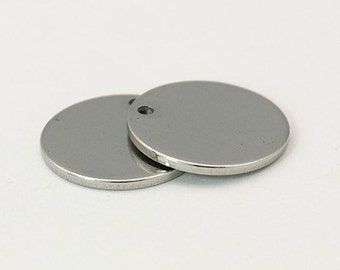 Metal Stamping Blanks Silver Circle Blanks Engraving Blanks Silver Blanks Blank Charms Stainless Steel 13mm Blank Charms 10 pieces