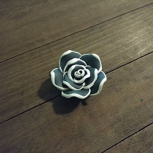Large Flower Cabochon Polymer Clay Flower Rose Flatback 30mm