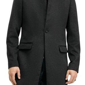 Men&#39;s New Black Wool Coat ,Brand New Style Coat For Men