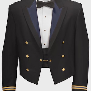 US Male Army Mess Blue Jacket, US Military Jacket With Light Blue Lapels, US Army Jacket For Men