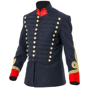 British Army Hussars Jacket pelisses-Steampunk Military Uniforms For Men&#39;s