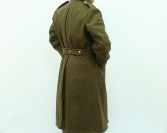 WW2 British Army Wool Greatcoat: 1940 Pattern Dismounted Overcoat