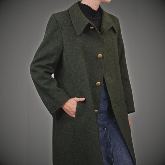 New Napoleon Officer Wool Green Melton Trench Coat Greatcoat - Etsy