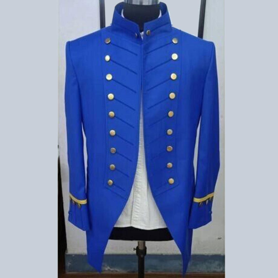 Royal Blue Wool Army Officer Jacket: Military Style, Special Event - Etsy