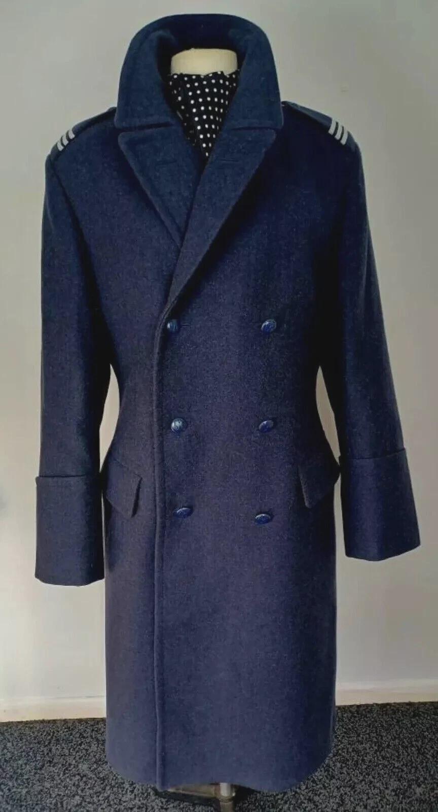 Airforce Blue Wool Military Coat: Men's Napoleon Style - Etsy