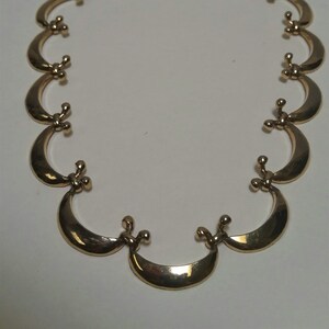 vintage choker Necklace, Gold plate