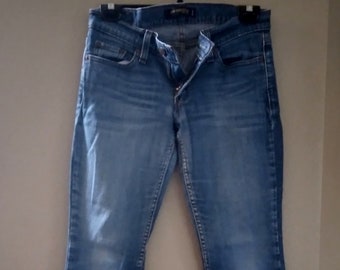 Rare Levi's Engineered Twisted Leg Dark Wash Denim Flare Jeans