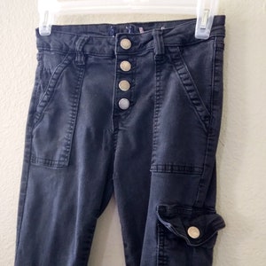 black Stretch Button-fly Jeans, skinny jeans, small size