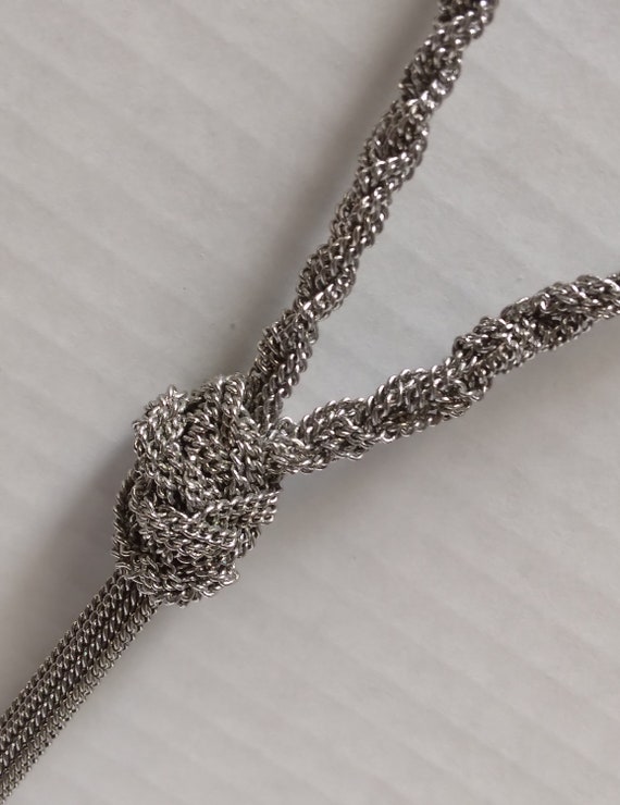 Knotted Silver Chain necklace, Long necklace, 12 S