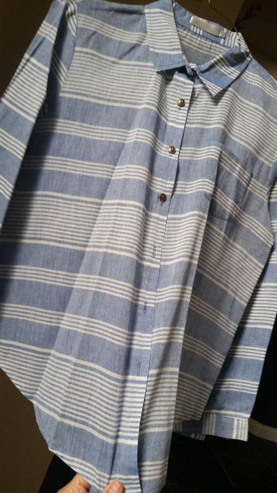 Cotton Strik Blouse - White